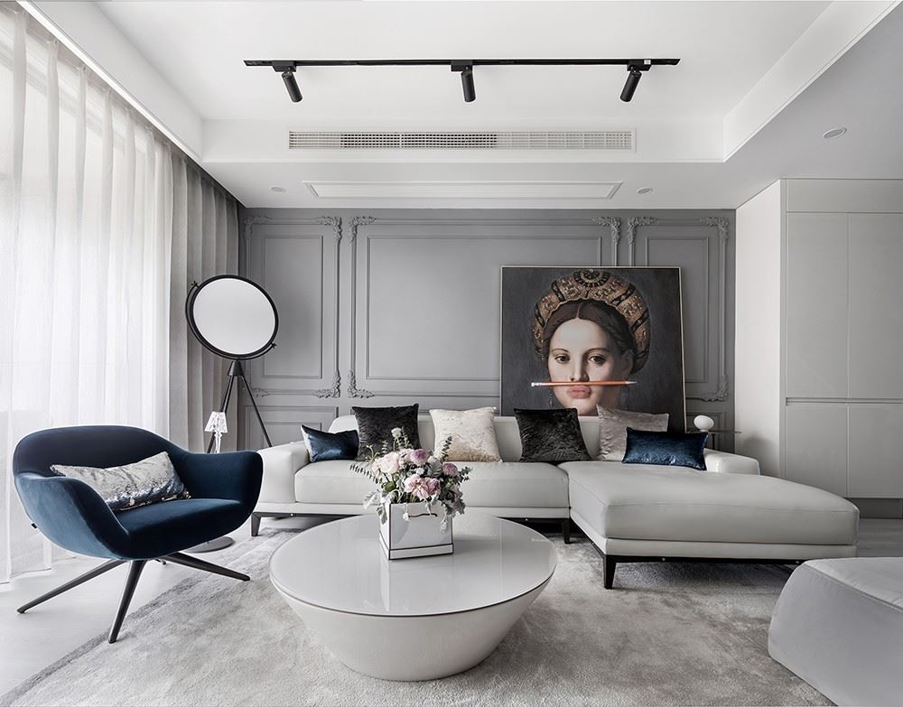 廣州市海川繁華里輕奢風(fēng)格三居室裝修案例