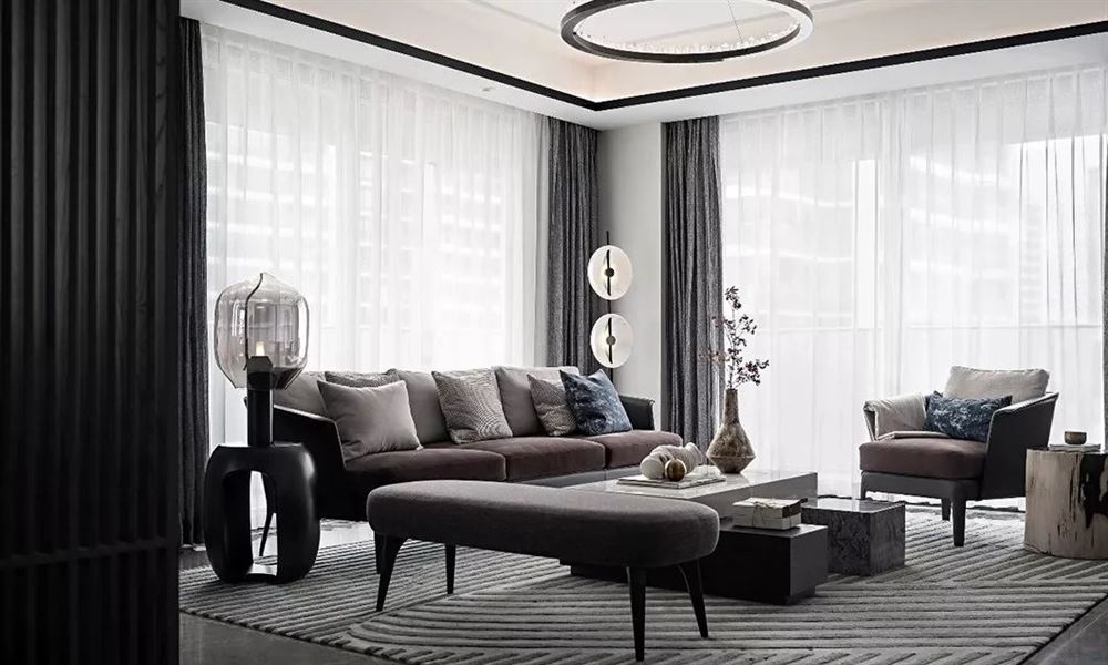 佛山市美的鷺湖森林度假區(qū)新中式風(fēng)格四居室裝修案例