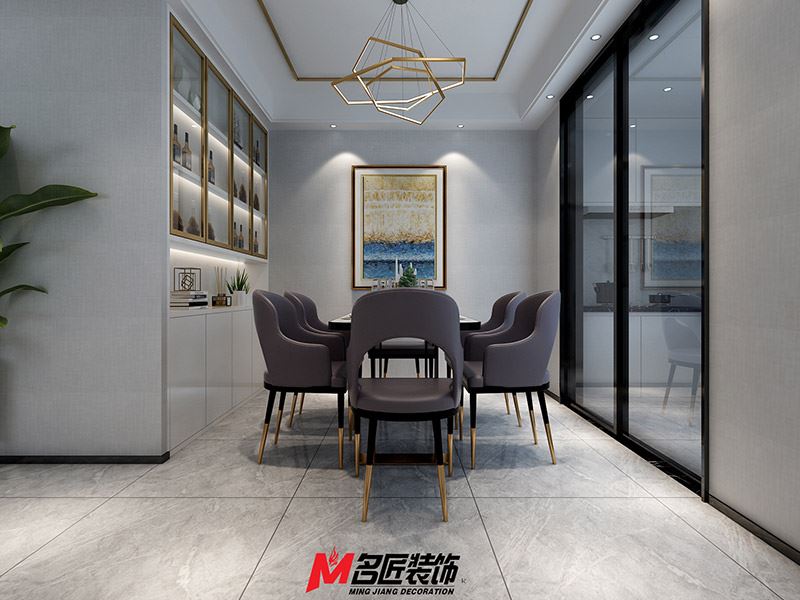 臺州市半島名苑輕奢風格三居室裝修案例