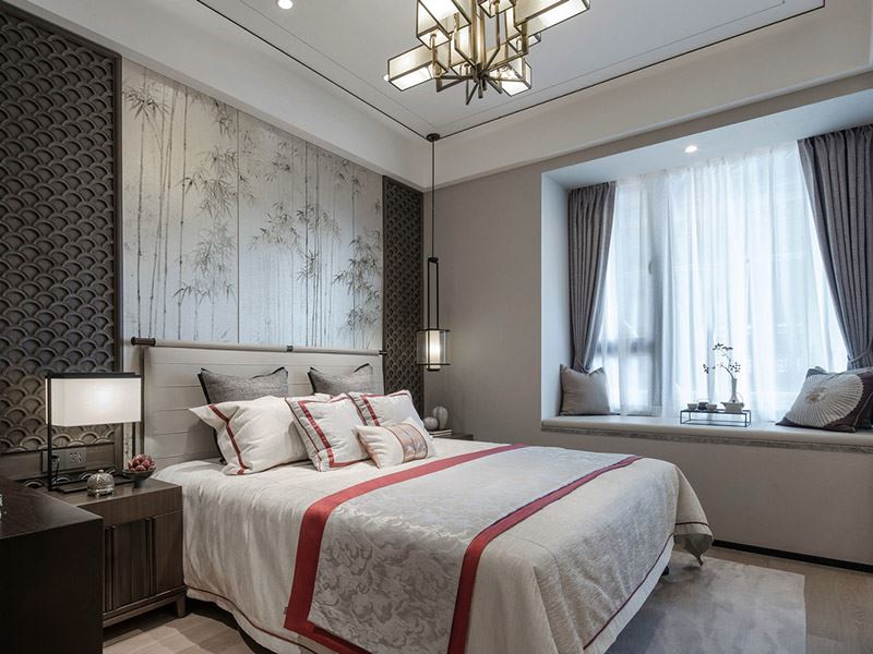 河源市霸王花&middot;麗江花園新中式風(fēng)格三居室裝修案例