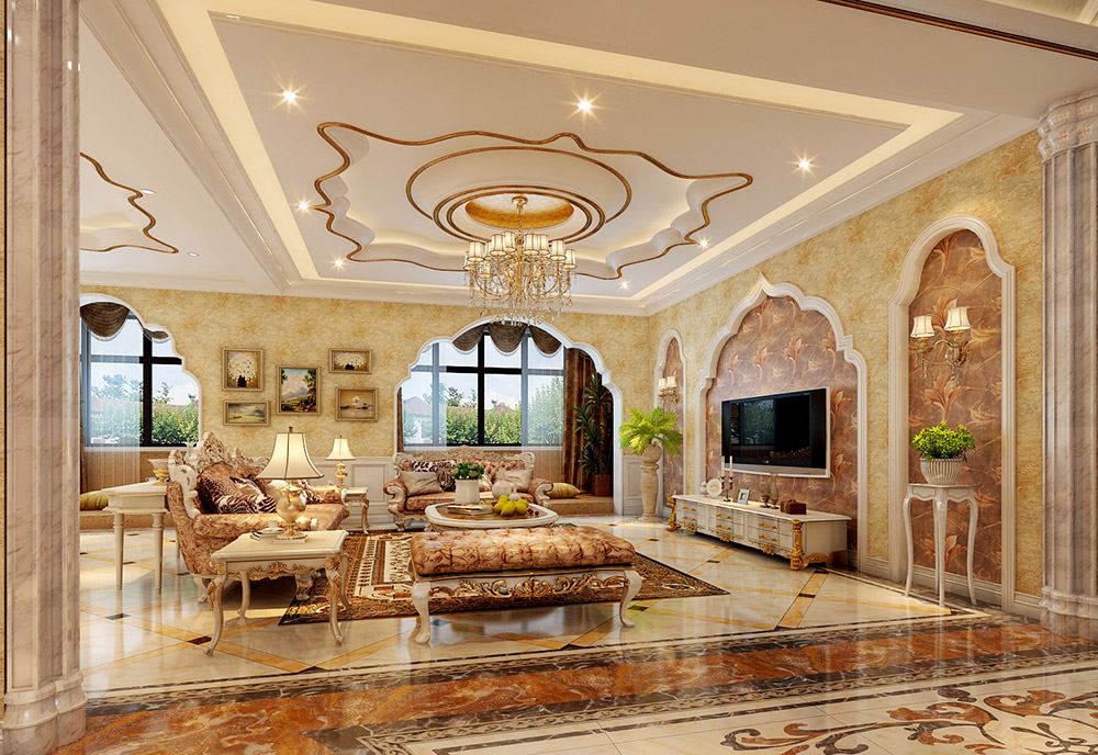 楚雄彝族自治州撥云壹號公館歐式風格別墅裝修案例