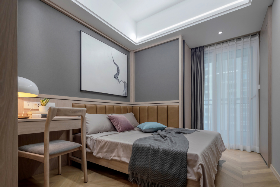 新中式風(fēng)格家裝設(shè)計室內(nèi)裝修效果圖-次臥 新中式風(fēng)格家裝設(shè)計室內(nèi)裝修效果圖-次臥