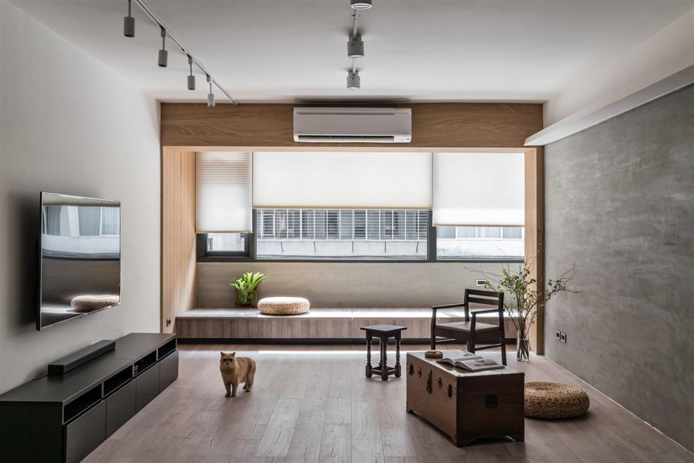 佛山市旭輝雅居樂清樾新中式風(fēng)格二居室裝修案例