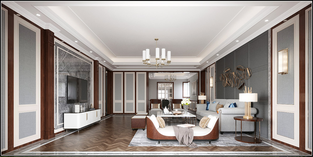 簡美風(fēng)格室內(nèi)裝修效果圖-九溪墅四居140平米-客廳 簡美風(fēng)格室內(nèi)裝修效果圖-九溪墅四居140平米-客廳