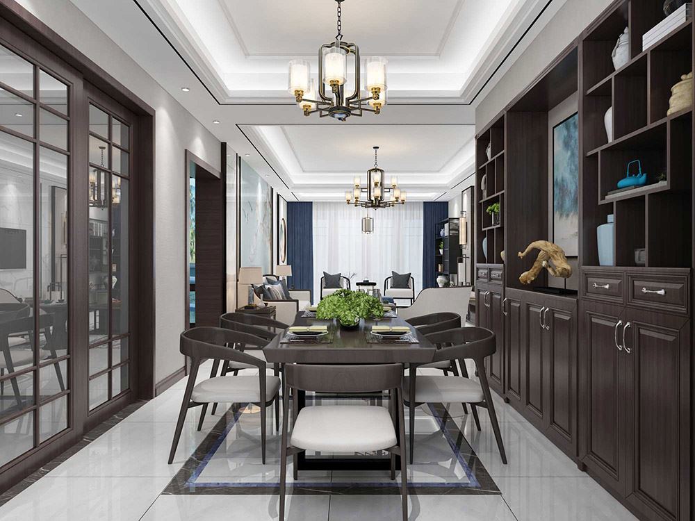 河源市東江首府現(xiàn)代簡(jiǎn)約風(fēng)格三居室裝修案例