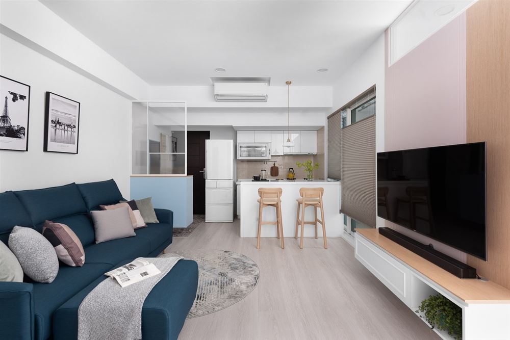 江門市珠江國際新城現(xiàn)代簡約風(fēng)格二居室裝修案例