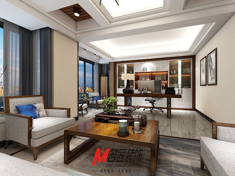 揭陽市城市家園現(xiàn)代風(fēng)格辦公空間裝修案例