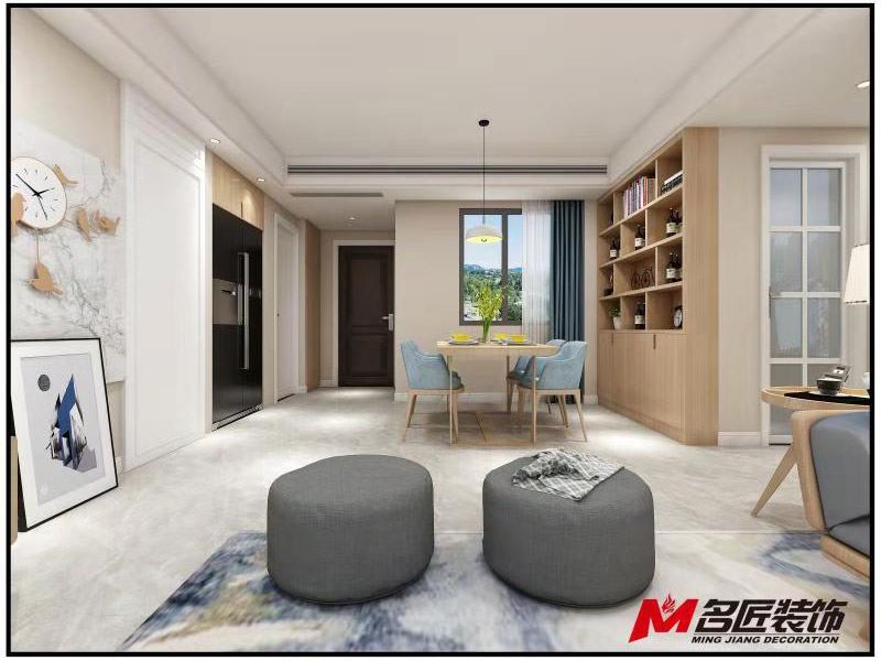 湖州市長和莊園現(xiàn)代簡約風格三居室裝修案例