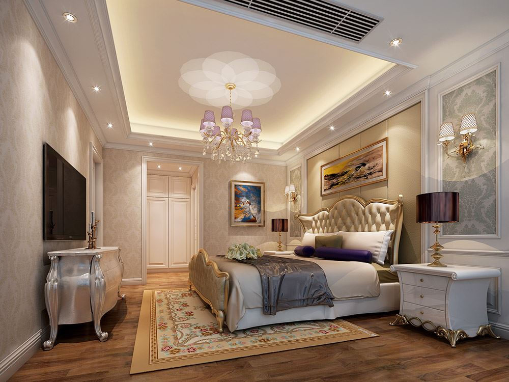 河源市霸王花&middot;麗江花園歐式風(fēng)格四居室裝修案例