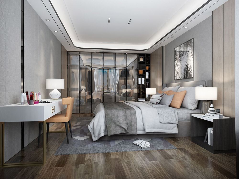 臺州市濱海苑現(xiàn)代簡約風格三居室裝修案例