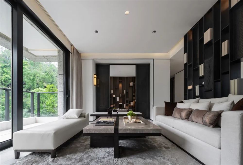 陽江市建華翡翠城新中式風(fēng)格復(fù)式裝修案例