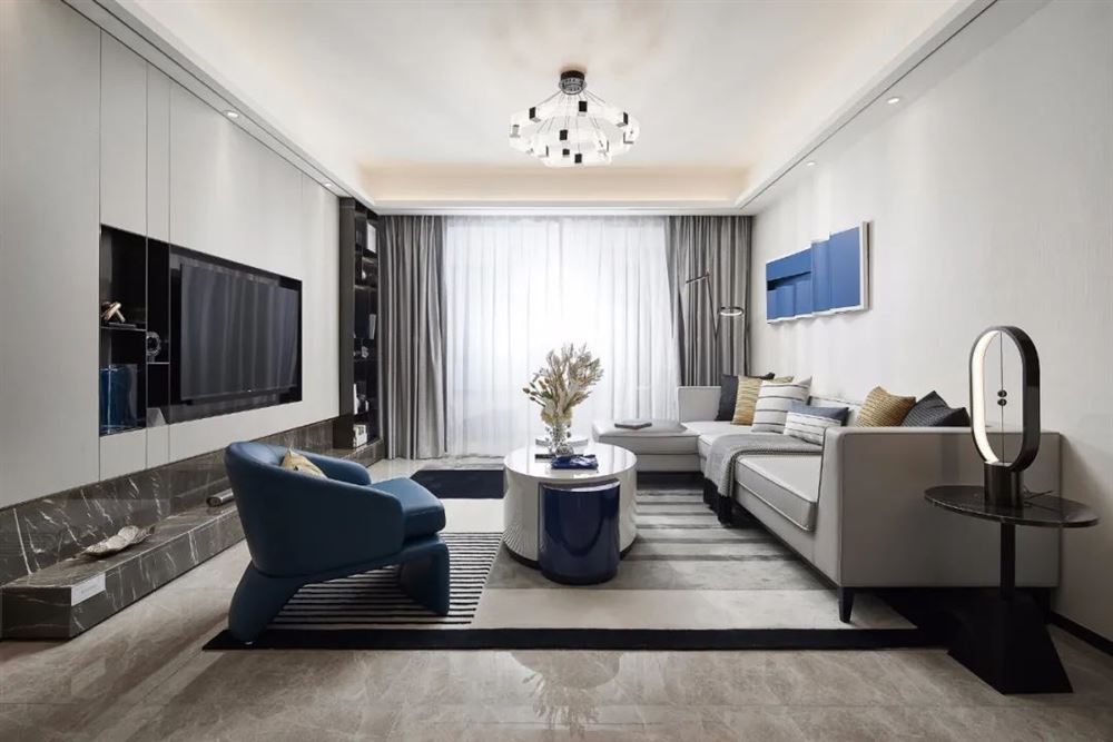 楚雄彝族自治州濱河小區(qū)現(xiàn)代簡(jiǎn)約風(fēng)格四居室裝修案例