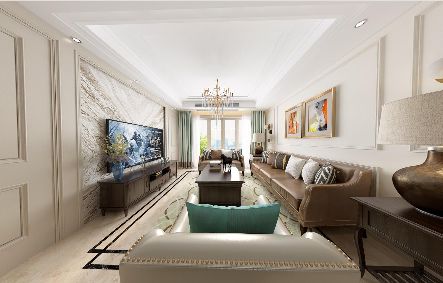 廣州市盛世名門歐式風(fēng)格三居室裝修案例