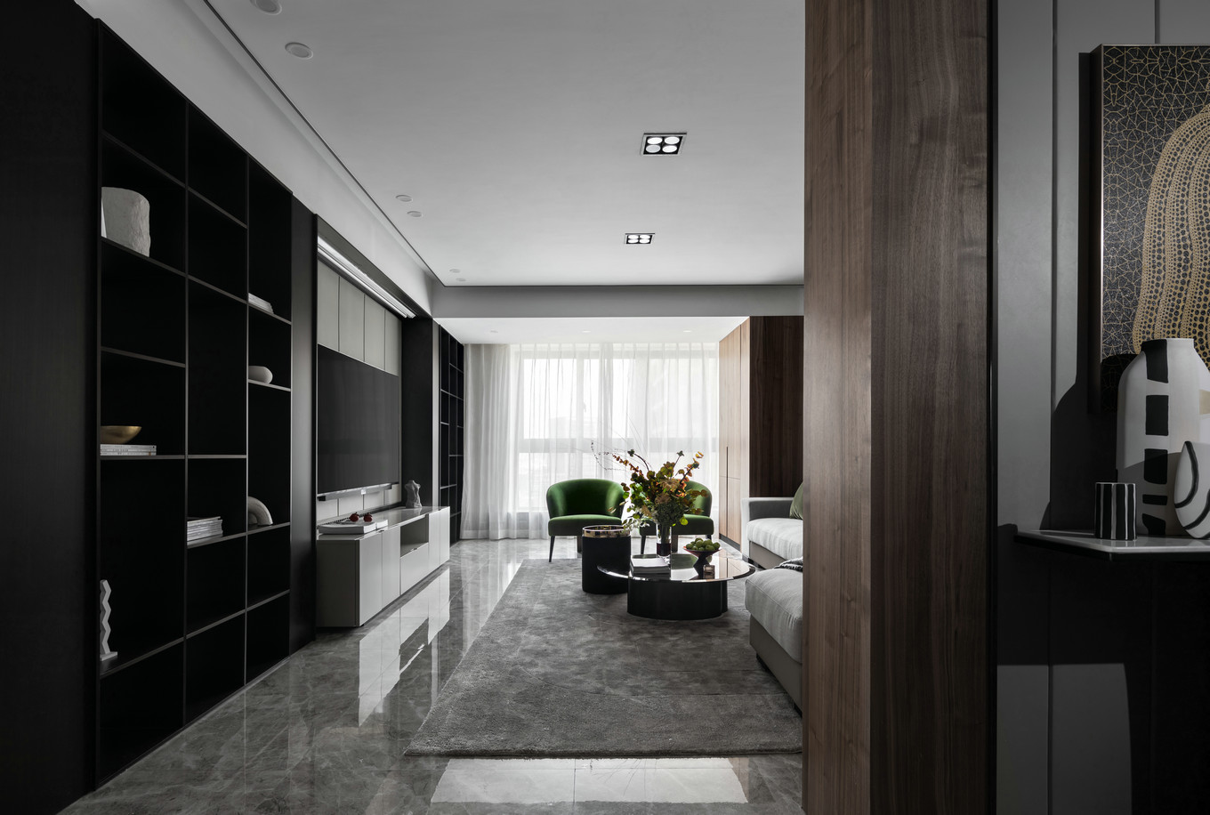 現(xiàn)代高級灰風(fēng)格室內(nèi)家裝案例效果圖-玄關(guān)走廊 現(xiàn)代高級灰風(fēng)格室內(nèi)家裝案例效果圖-玄關(guān)走廊