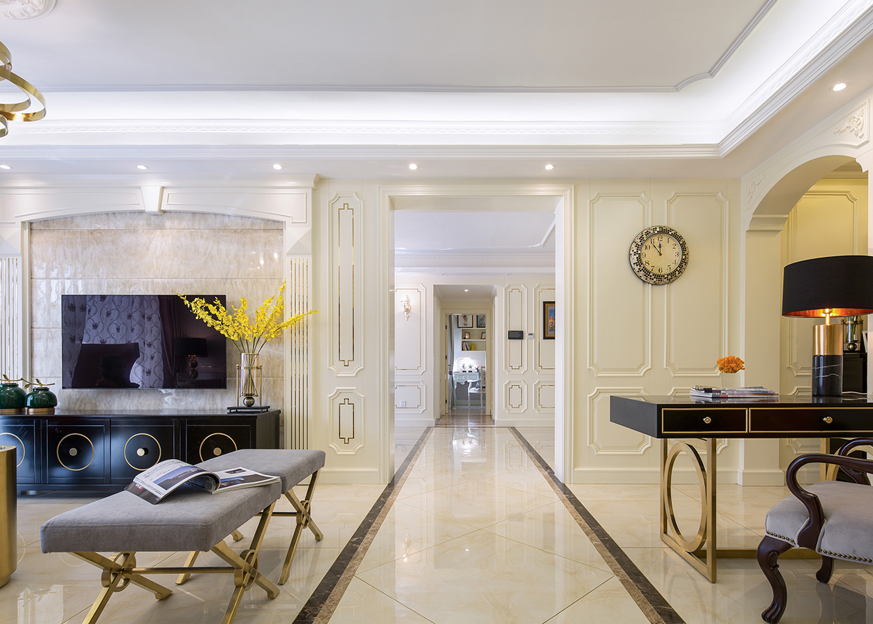 美式輕奢風(fēng)格室內(nèi)設(shè)計(jì)家裝案例-走廊