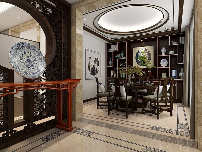 佛山市雅居樂萬象郡新中式風格別墅裝修案例
