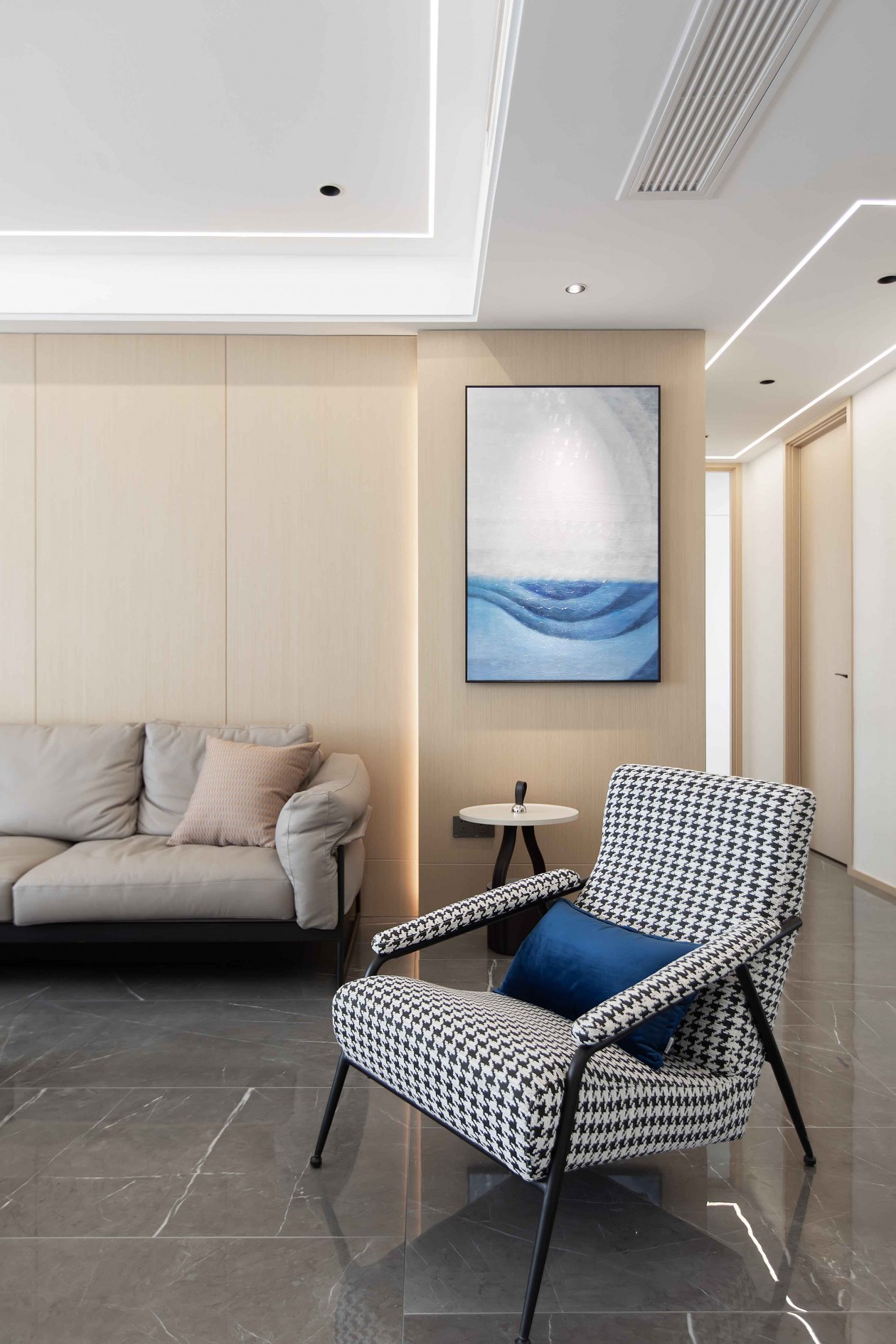 現(xiàn)代簡約風格室內家裝案例效果圖-客廳沙發(fā)