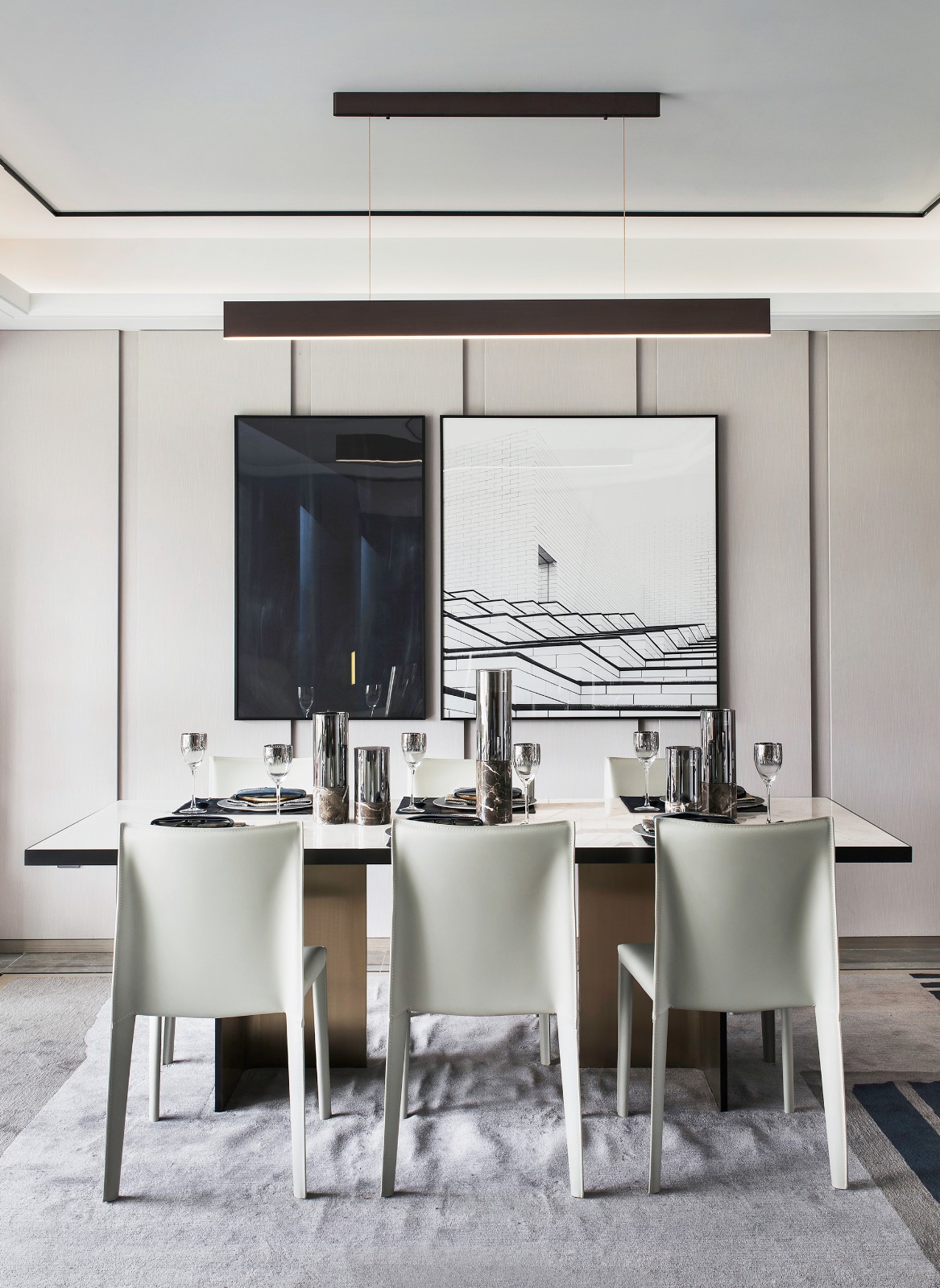 現(xiàn)代輕奢風格室內(nèi)家裝案例效果圖-餐廳 現(xiàn)代輕奢風格室內(nèi)家裝案例效果圖-餐廳