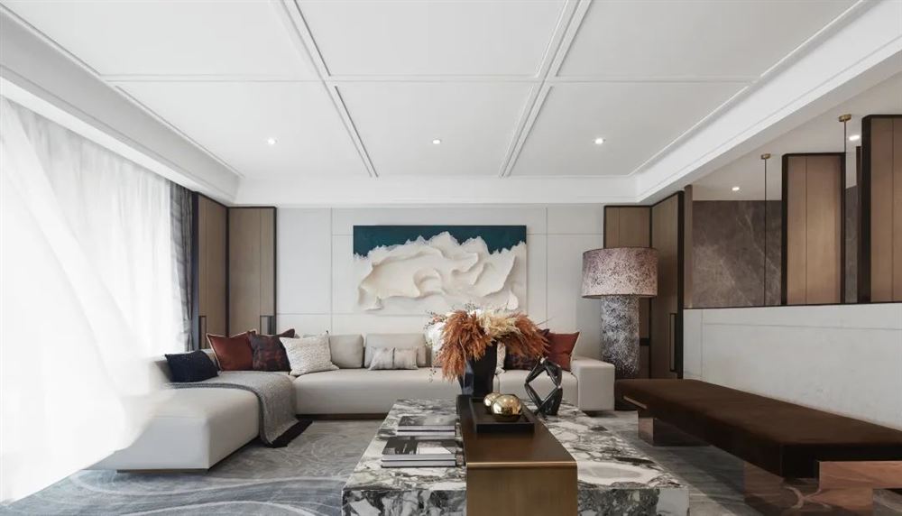 佛山市龍光&middot;玖悅灣輕奢風(fēng)格三居室裝修案例