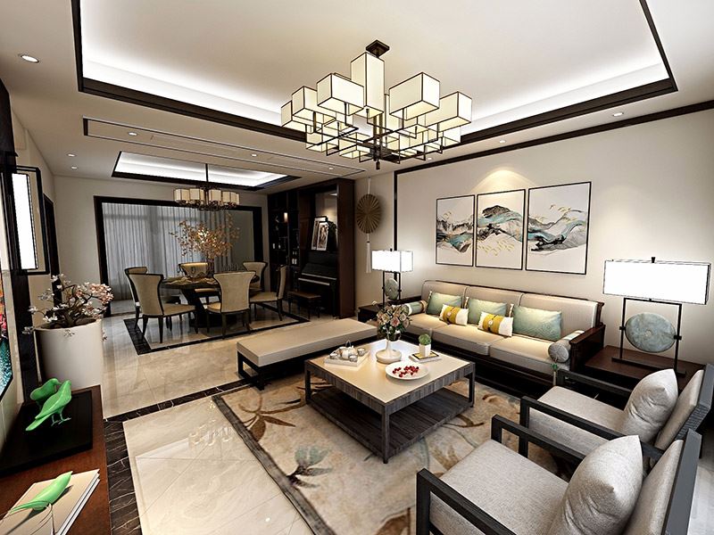 佛山市越秀御湖臺北歐風(fēng)格四居室裝修案例