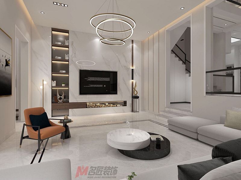 自貢市藍(lán)鷹海岸現(xiàn)代簡(jiǎn)約風(fēng)格別墅裝修案例