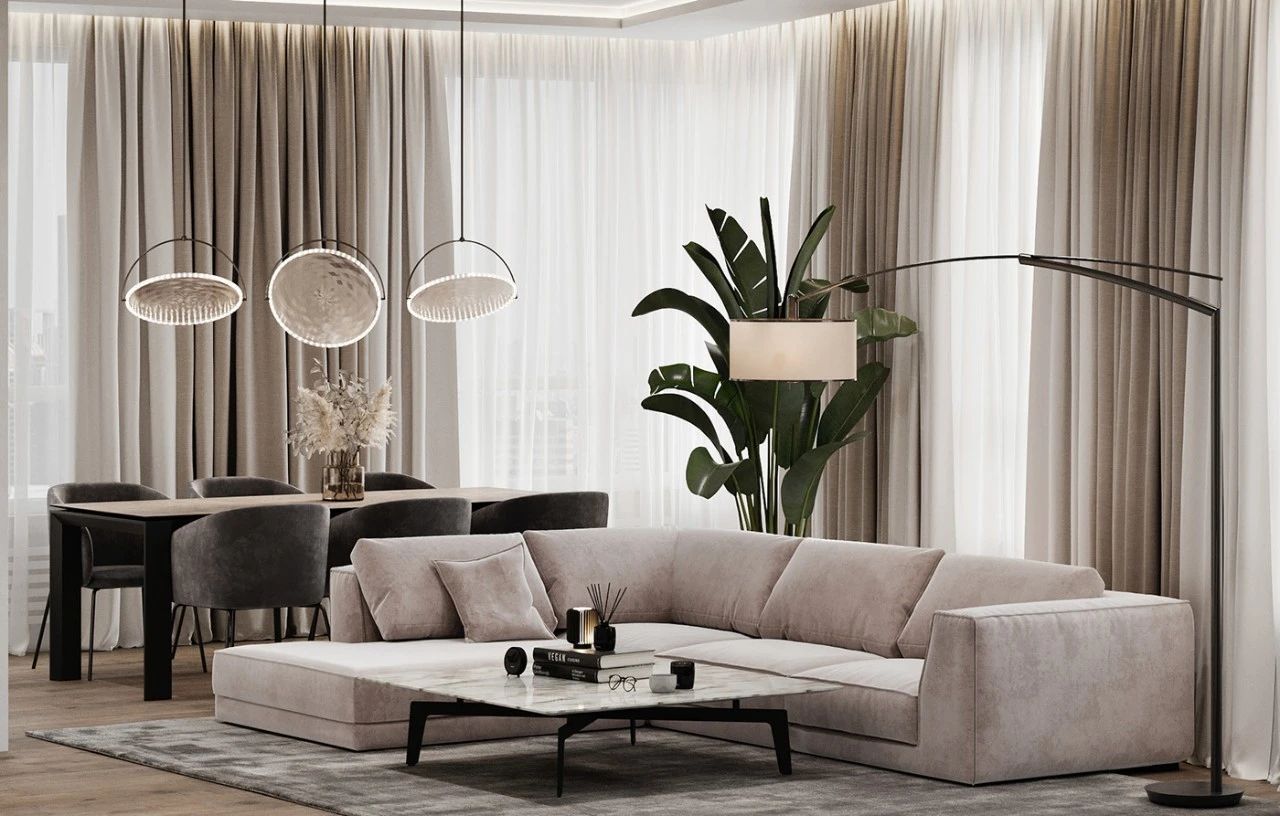 現(xiàn)代簡約風(fēng)格室內(nèi)設(shè)計(jì)家裝案例-客廳沙發(fā)