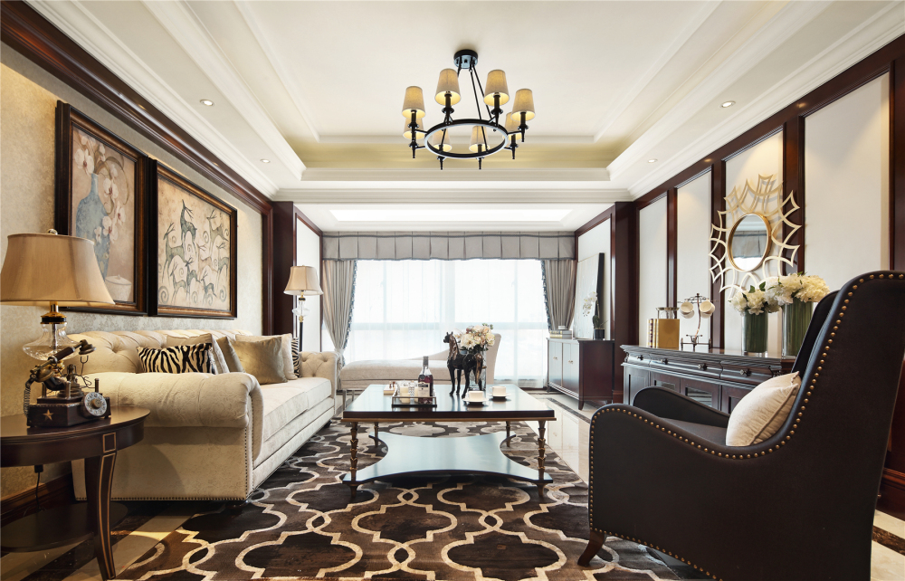 新古典風(fēng)格室內(nèi)家裝案例效果圖-客廳 新古典風(fēng)格室內(nèi)家裝案例效果圖-客廳