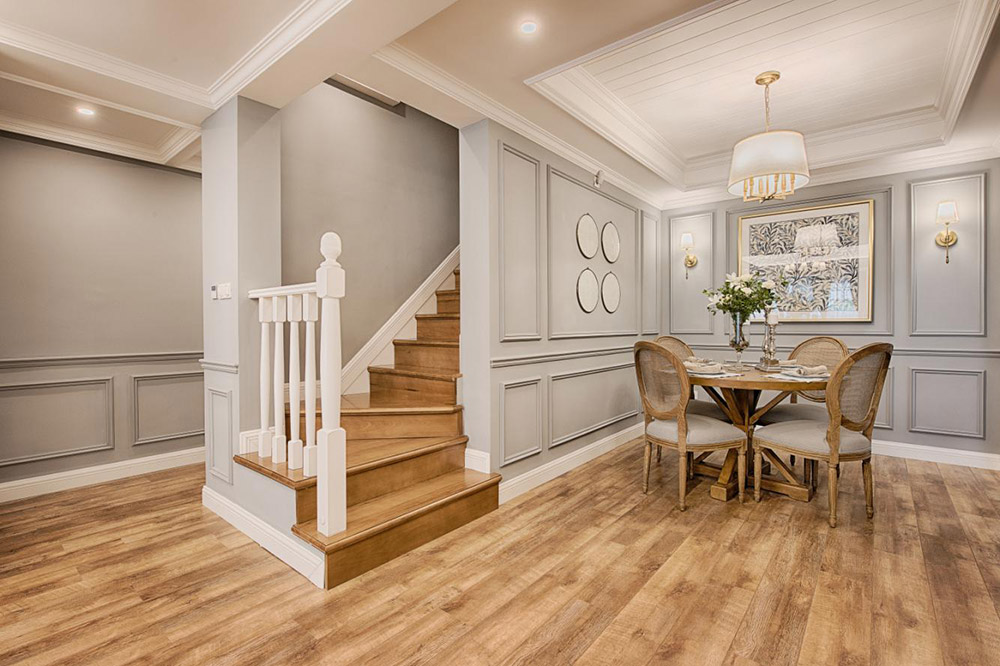 輕奢風(fēng)格別墅裝修效果圖-烏蒙古鎮(zhèn)別墅208平米-餐廳