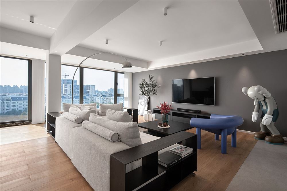 佛山市綠城桂語(yǔ)映月現(xiàn)代簡(jiǎn)約風(fēng)格三居室裝修案例