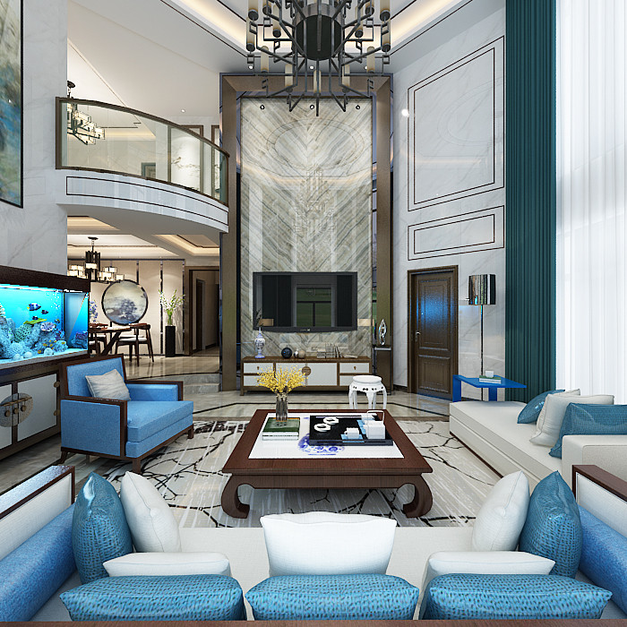 新中式風格別墅裝修設(shè)計效果圖-海琴水岸別墅365平米-別墅裝修設(shè)計客廳 新中式風格別墅裝修設(shè)計效果圖-海琴水岸別墅365平米-別墅裝修設(shè)計客廳