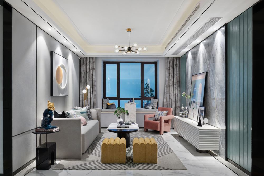 佛山市保利和悅濱江輕奢風(fēng)格三居室裝修案例