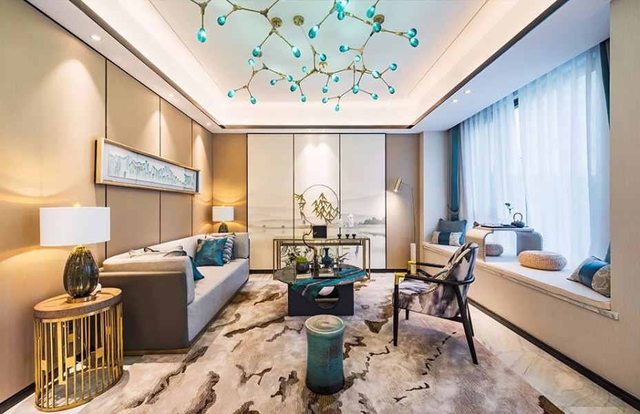 江門(mén)市恒大泉都別墅新中式風(fēng)格別墅裝修案例