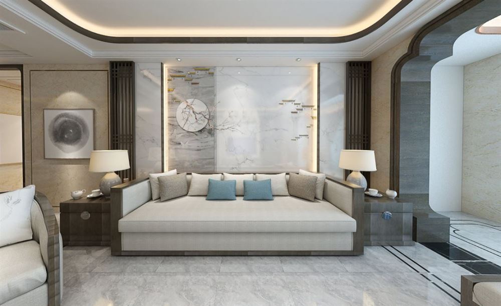 廣州市翠城花園新中式風(fēng)格四居室裝修案例