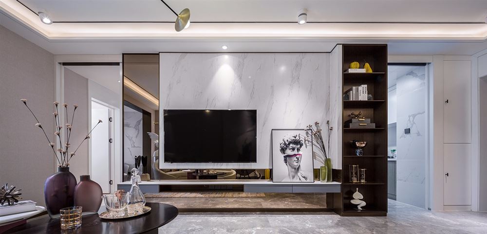 江門市百盈御泉灣輕奢風(fēng)格三居室裝修案例