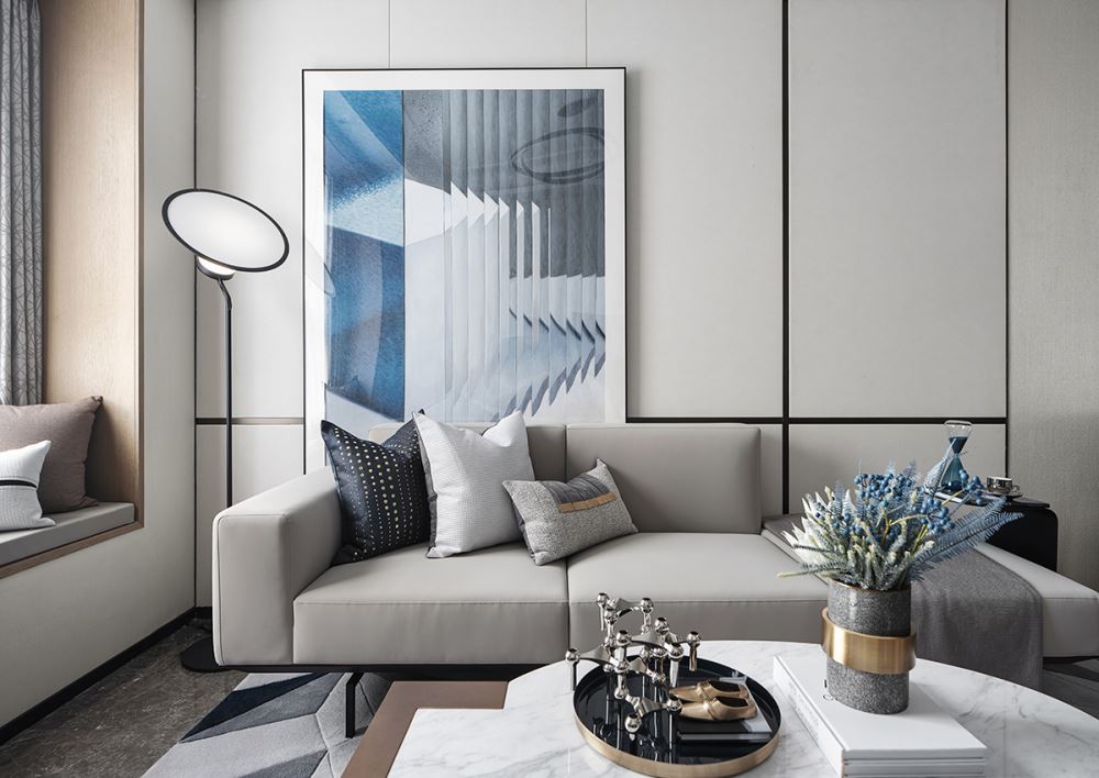 楚雄彝族自治州北浦小區(qū)現(xiàn)代簡約風格三居室裝修案例