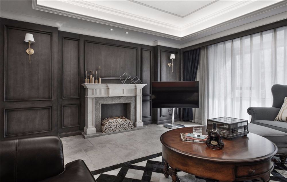 湛江市金科世家美式風(fēng)格三居室裝修案例