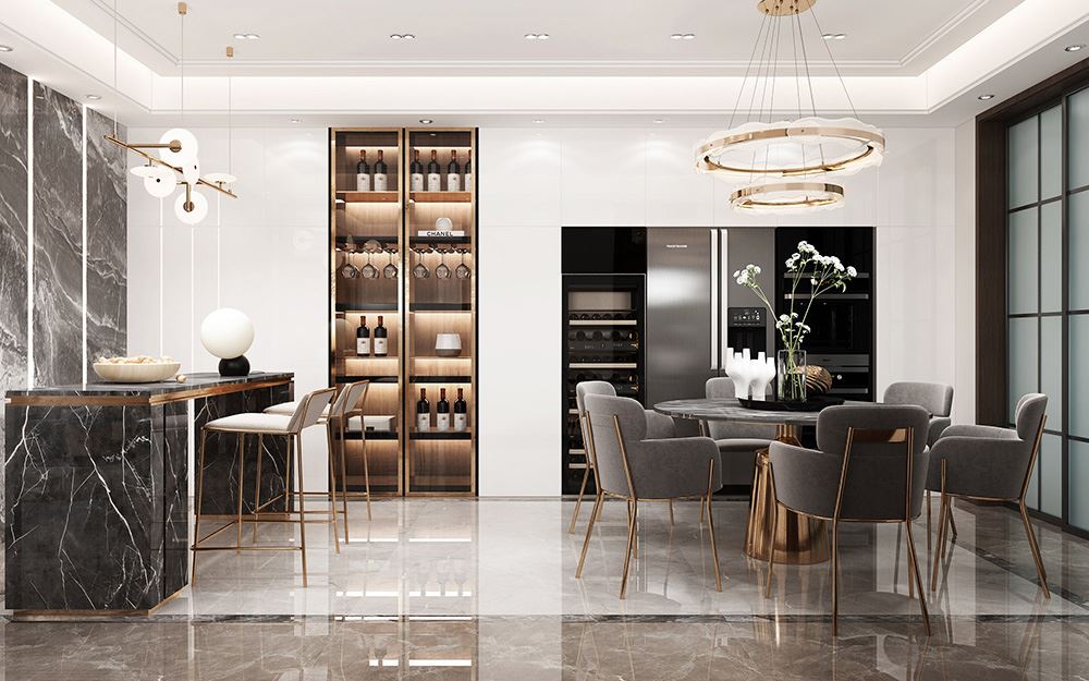 佛山市萬(wàn)科金域水岸現(xiàn)代簡(jiǎn)約風(fēng)格三居室裝修案例