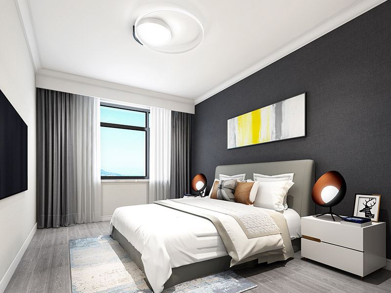 常州市世茂香檳湖現(xiàn)代簡(jiǎn)約風(fēng)格二居室裝修案例