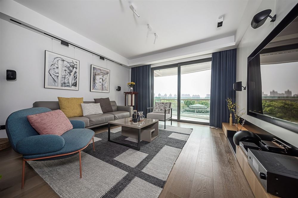 江門(mén)市長(zhǎng)福街住宅樓現(xiàn)代簡(jiǎn)約風(fēng)格三居室裝修案例