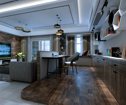 德陽(yáng)市畜牧局家屬區(qū)現(xiàn)代簡(jiǎn)約風(fēng)格三居室裝修案例