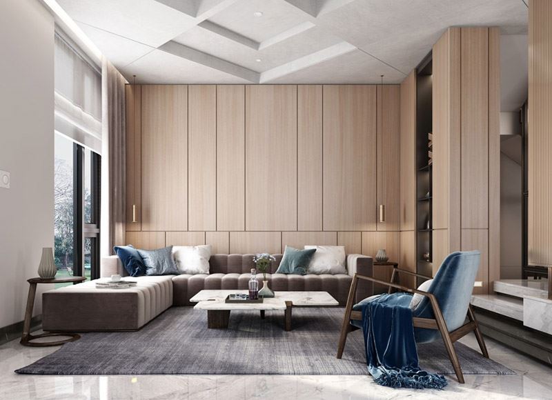 江門市江海碧桂園新中式風格別墅裝修案例