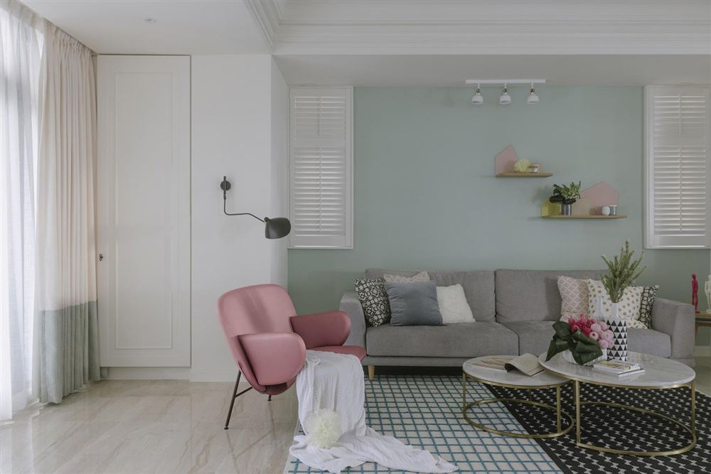 佛山市金茂綠島湖北歐風(fēng)格三居室裝修案例