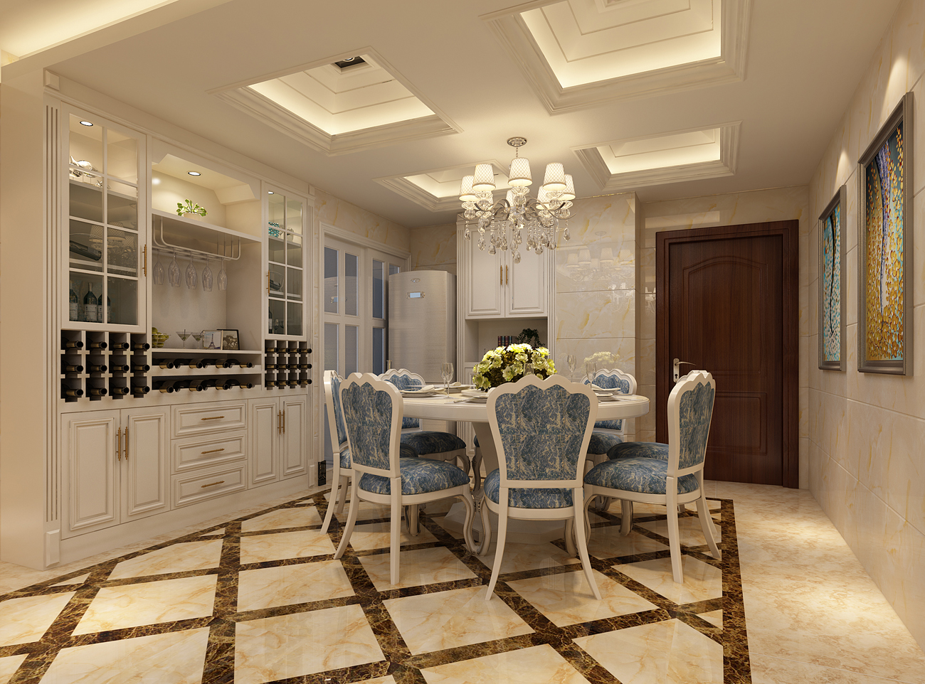 廣州市獅城國(guó)際歐式風(fēng)格三居室裝修案例