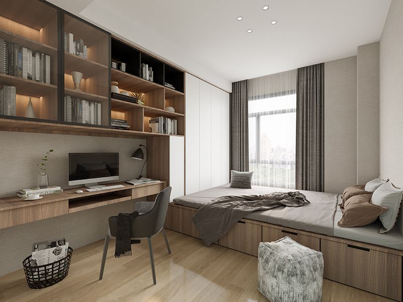 臺州市半島名苑現(xiàn)代簡約風格三居室裝修案例