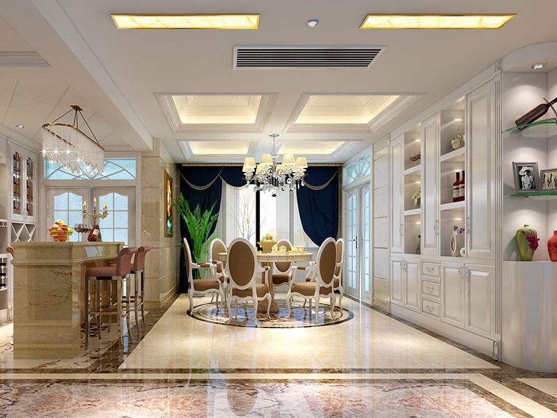 佛山市佛奧灣歐式風格四居室裝修案例