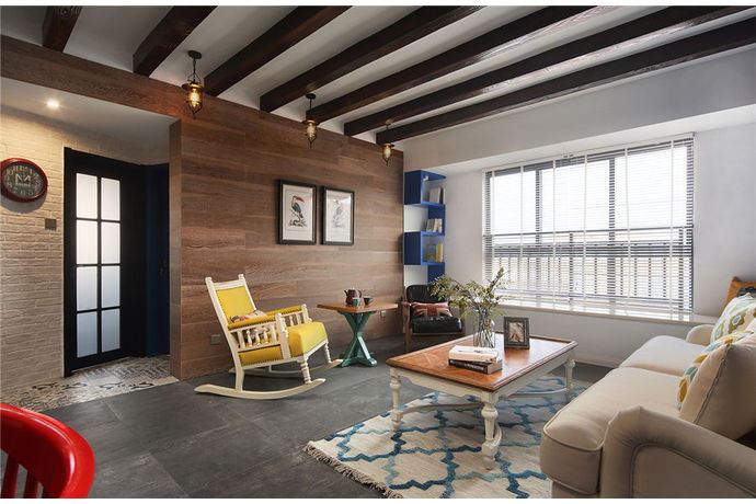 廣州市凱德山海連城美式風(fēng)格三居室裝修案例