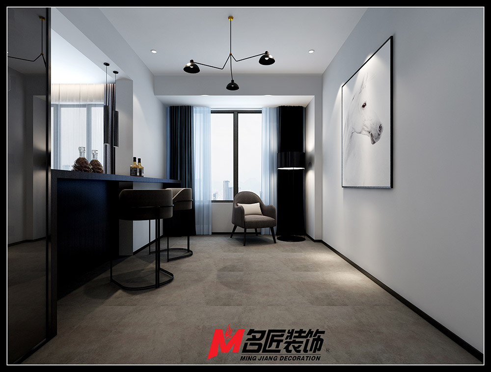 星光耀三居130平米黑白灰輕奢風(fēng)格裝修案例-會(huì)客區(qū) 星光耀三居130平米黑白灰輕奢風(fēng)格裝修案例-會(huì)客區(qū)