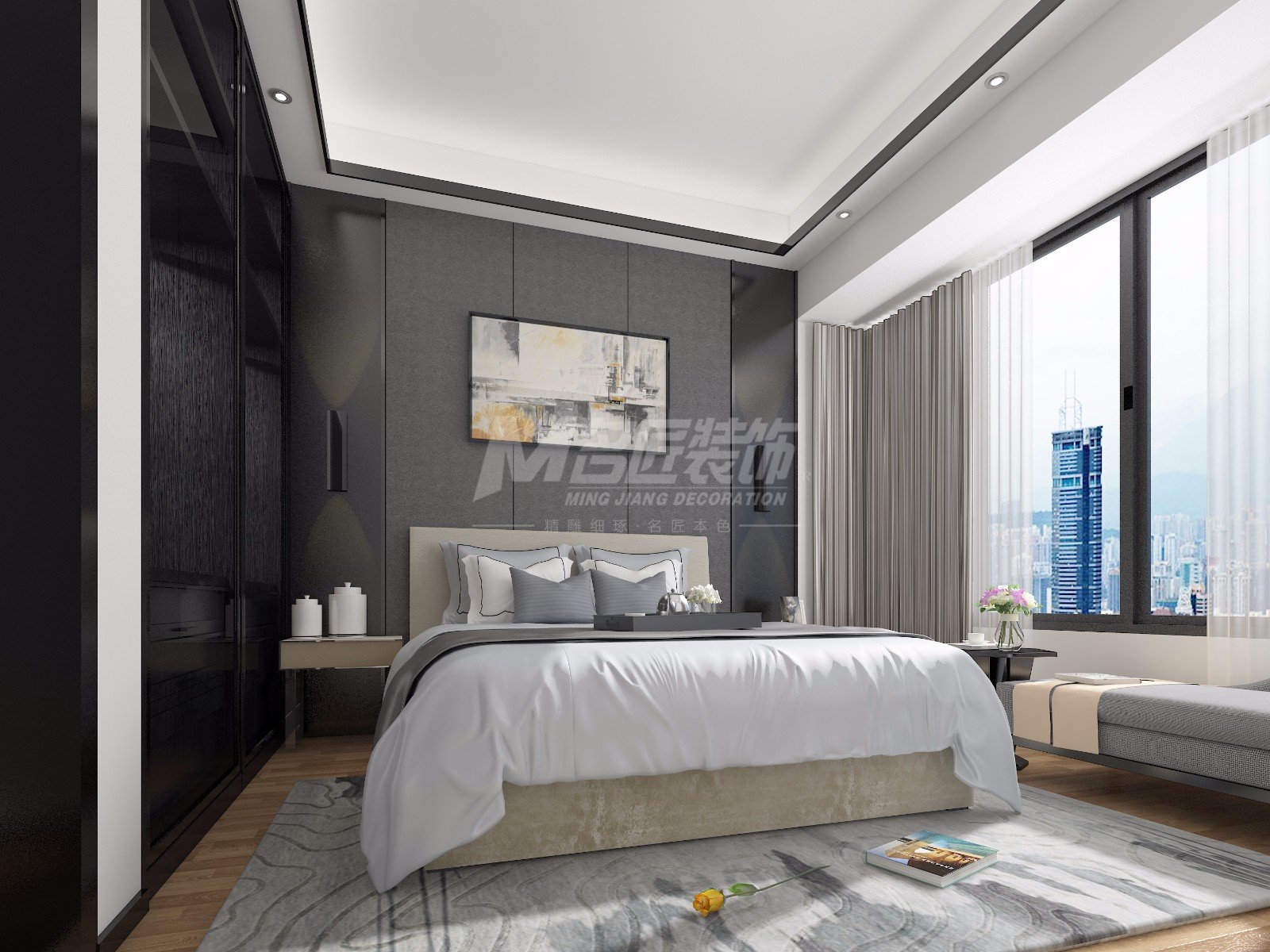 茂名市碧水灣現(xiàn)代簡(jiǎn)約風(fēng)格四居室裝修案例