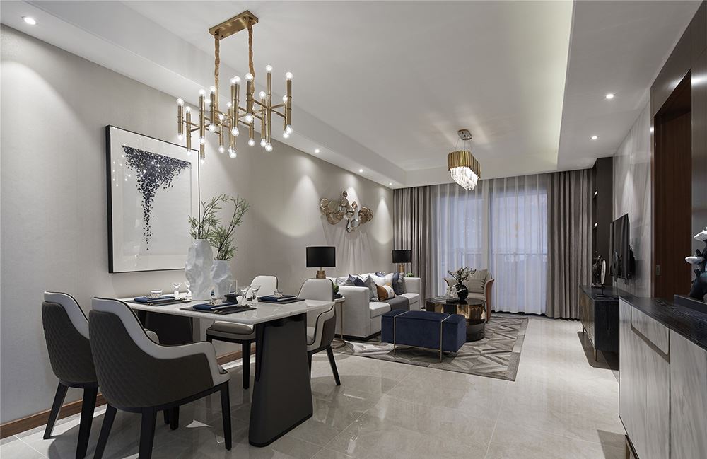 南寧市華潤萬象城幸福里現(xiàn)代簡約風(fēng)格二居室裝修案例