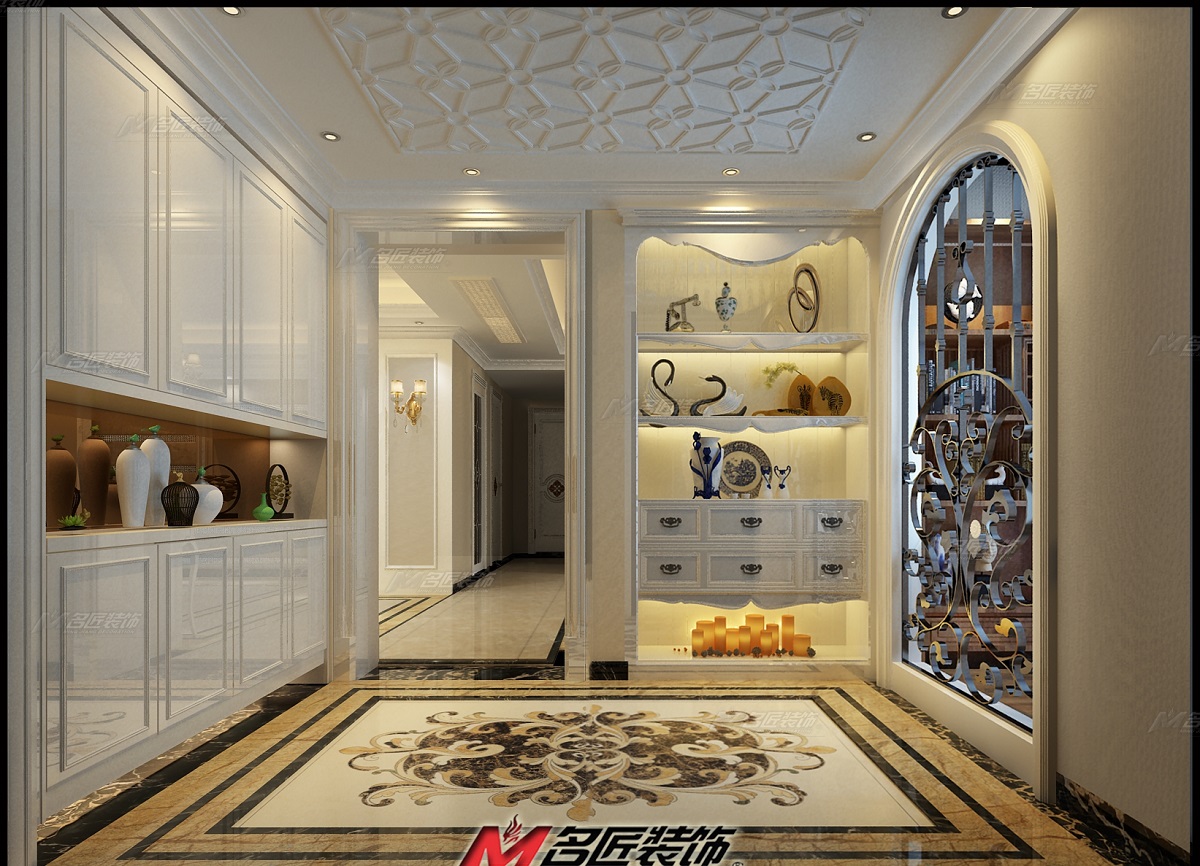 簡(jiǎn)歐風(fēng)格室內(nèi)裝修設(shè)計(jì)效果圖-碧桂園嶺南盛世四居180平米-室內(nèi)裝修設(shè)計(jì)玄關(guān) 簡(jiǎn)歐風(fēng)格室內(nèi)裝修設(shè)計(jì)效果圖-碧桂園嶺南盛世四居180平米-室內(nèi)裝修設(shè)計(jì)玄關(guān)